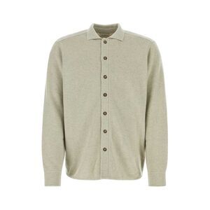 Le Kasha Men Light Grey Cashmere Cardigan